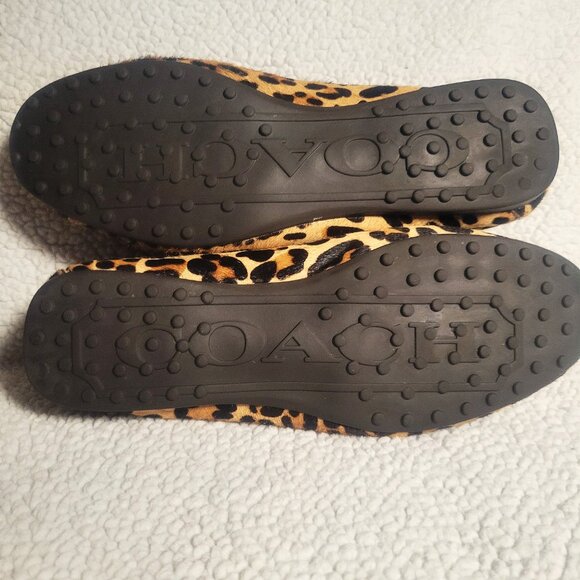 Coach Fredrica Leopard Print Slip-On Driving Loafer Flats - Picture 9 of 11